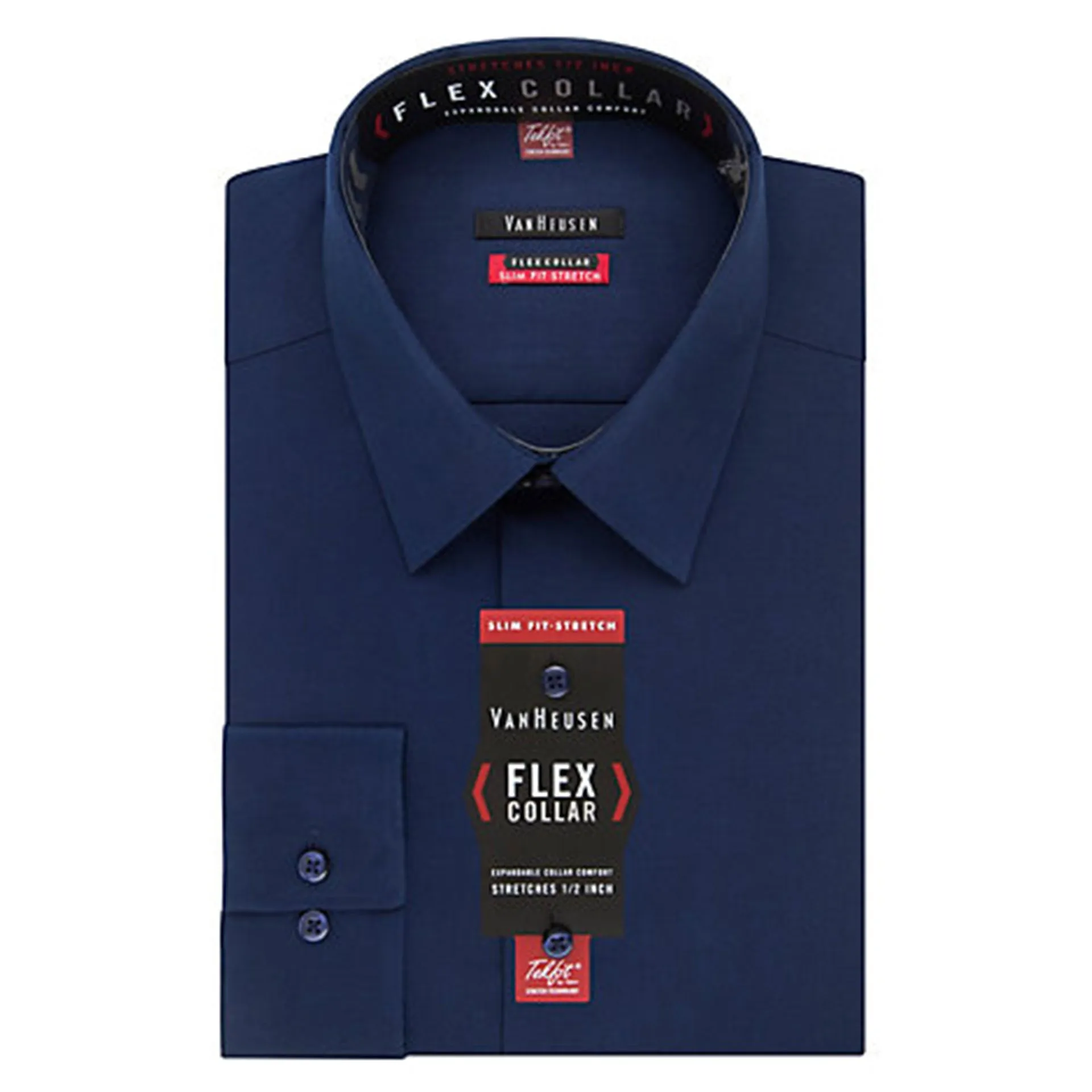 Van Heusen Slim Fit Flex Wrinkle Free Dress Shirt - Night Blue