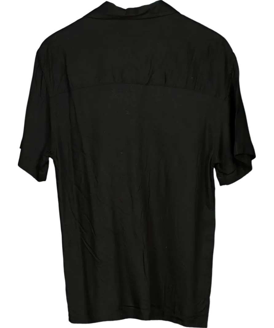Vision Of Super Black Shirt With Red Tribal Flames Print UK S