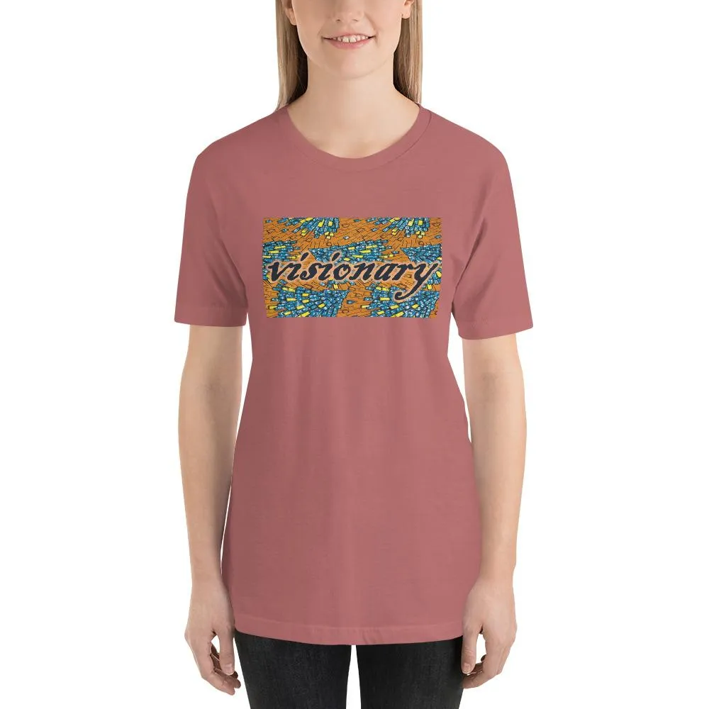 Visionary African Print Color Short-Sleeve Unisex T-Shirt