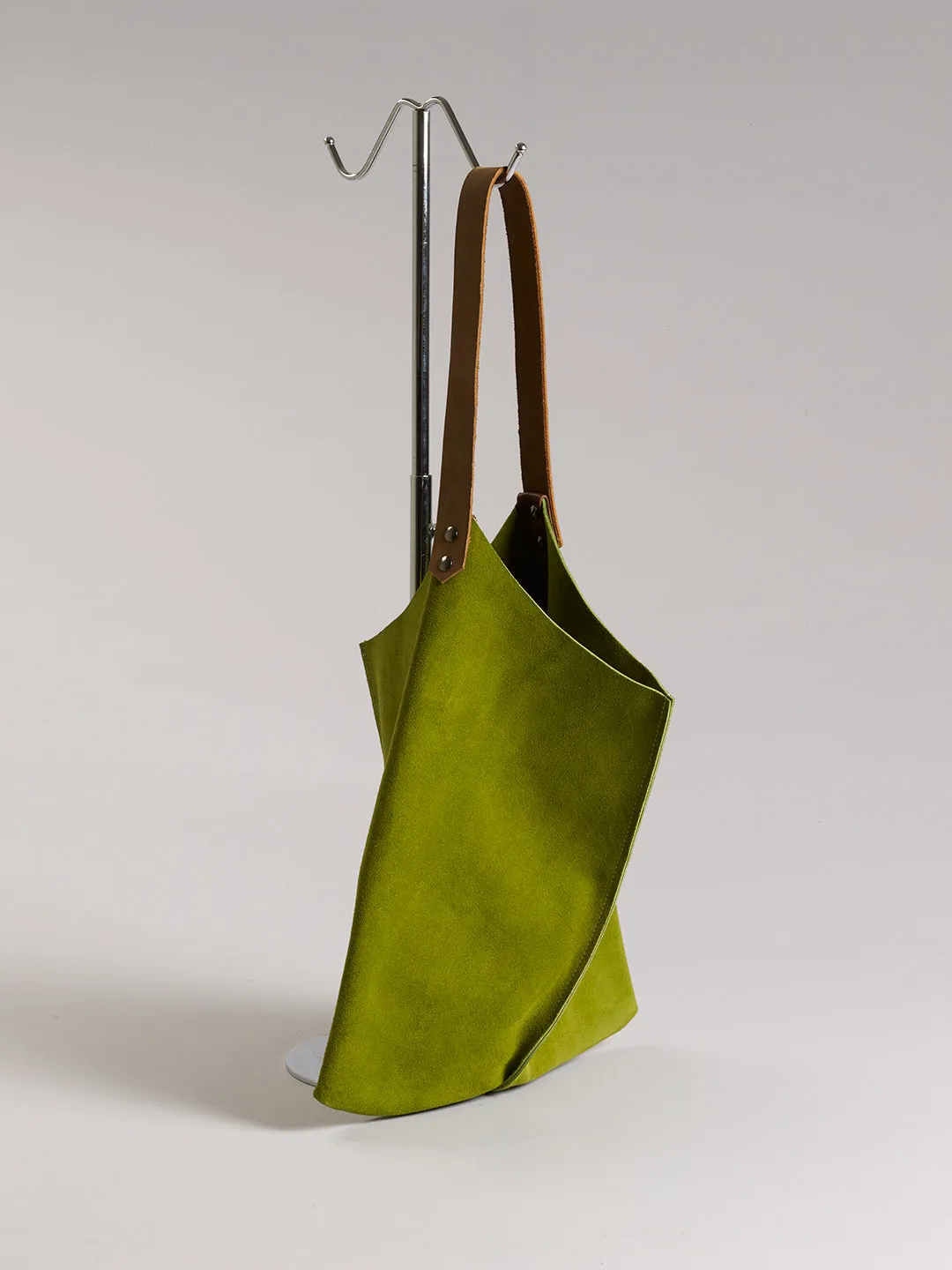 Wedge bag -  Leaf green suede