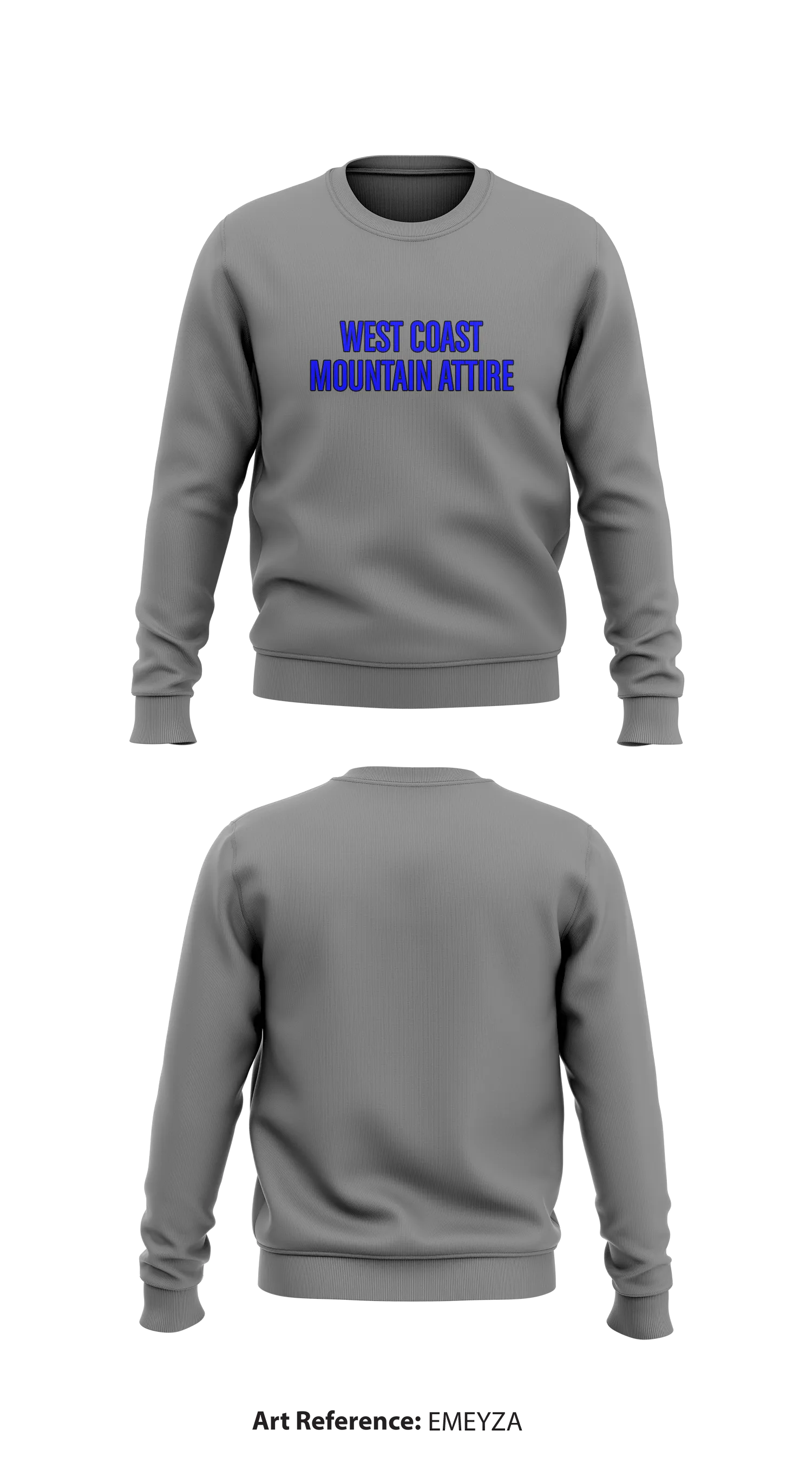 West Coast Mountain Attire Store 1 Core Men's Crewneck Performance Sweatshirt - EMEYza