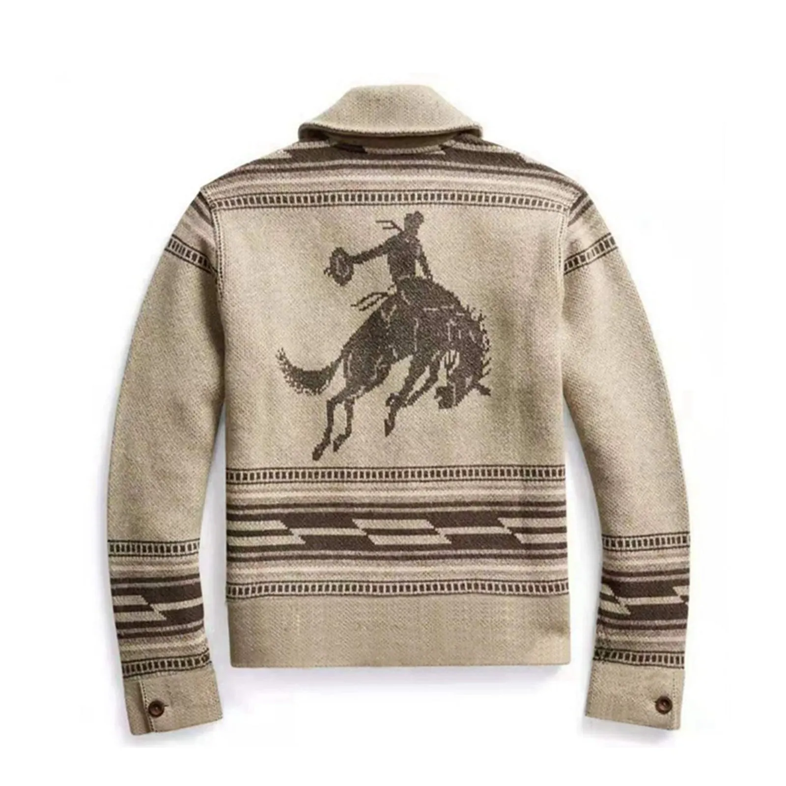 WESTERN STYLE  JACQUARD SWEATER COAT