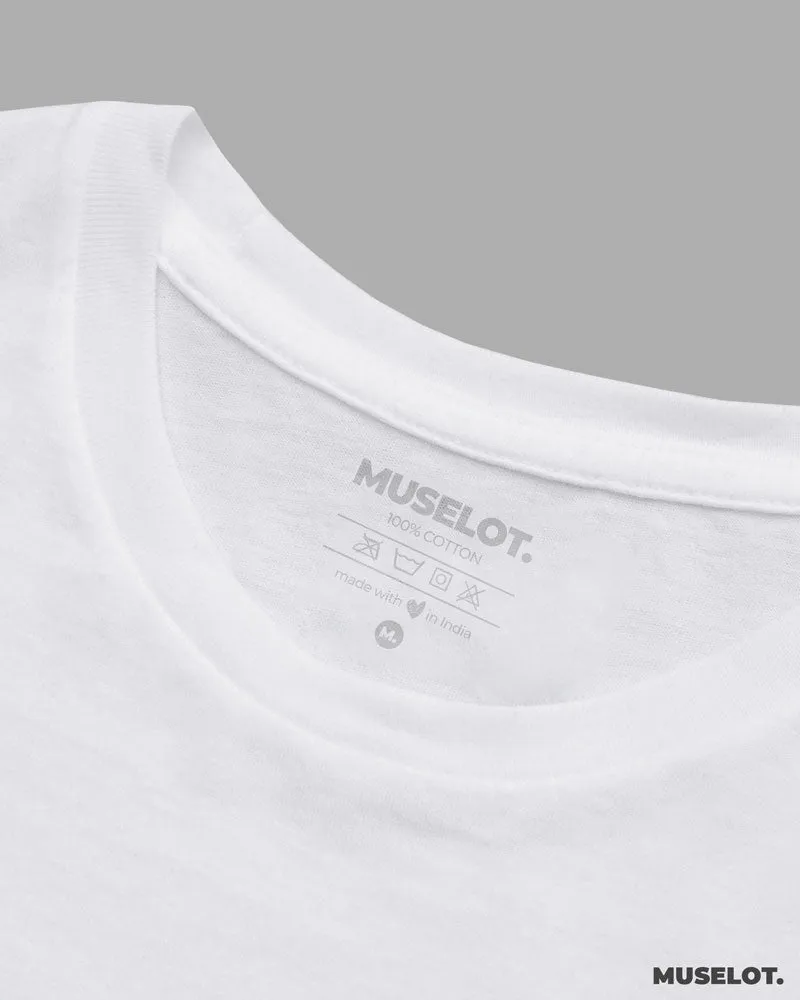 White plain cropped t shirt