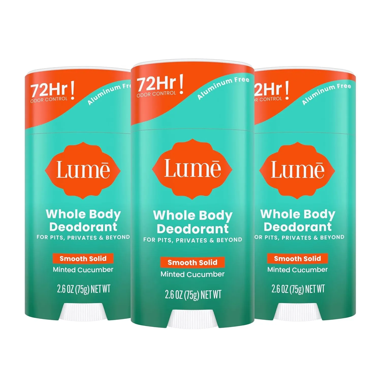 Whole Body Deodorant - Smooth Solid Stick - 72 Hour Odor Control - Aluminum Free, Baking Soda Free and Skin Safe - 2.6 Ounce (Pack of 2) (Soft Powder)