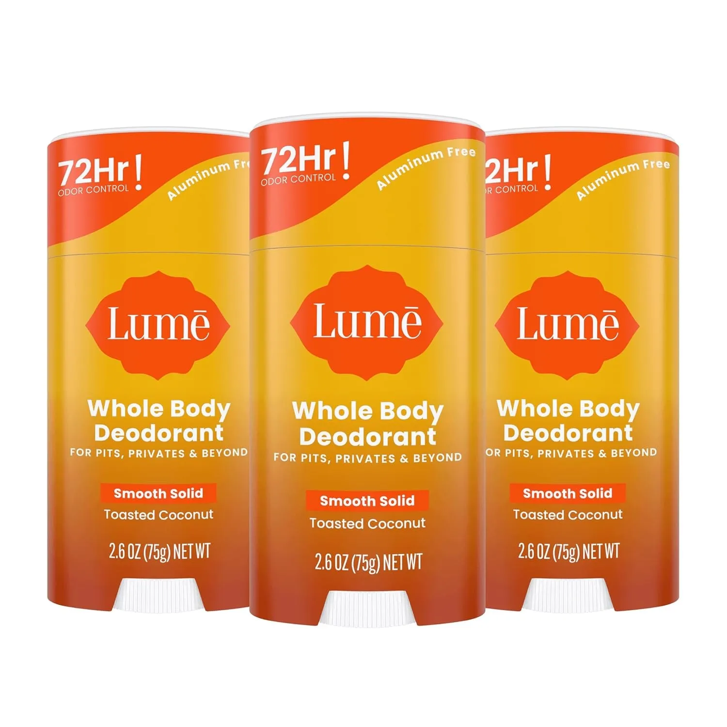Whole Body Deodorant - Smooth Solid Stick - 72 Hour Odor Control - Aluminum Free, Baking Soda Free and Skin Safe - 2.6 Ounce (Pack of 2) (Soft Powder)