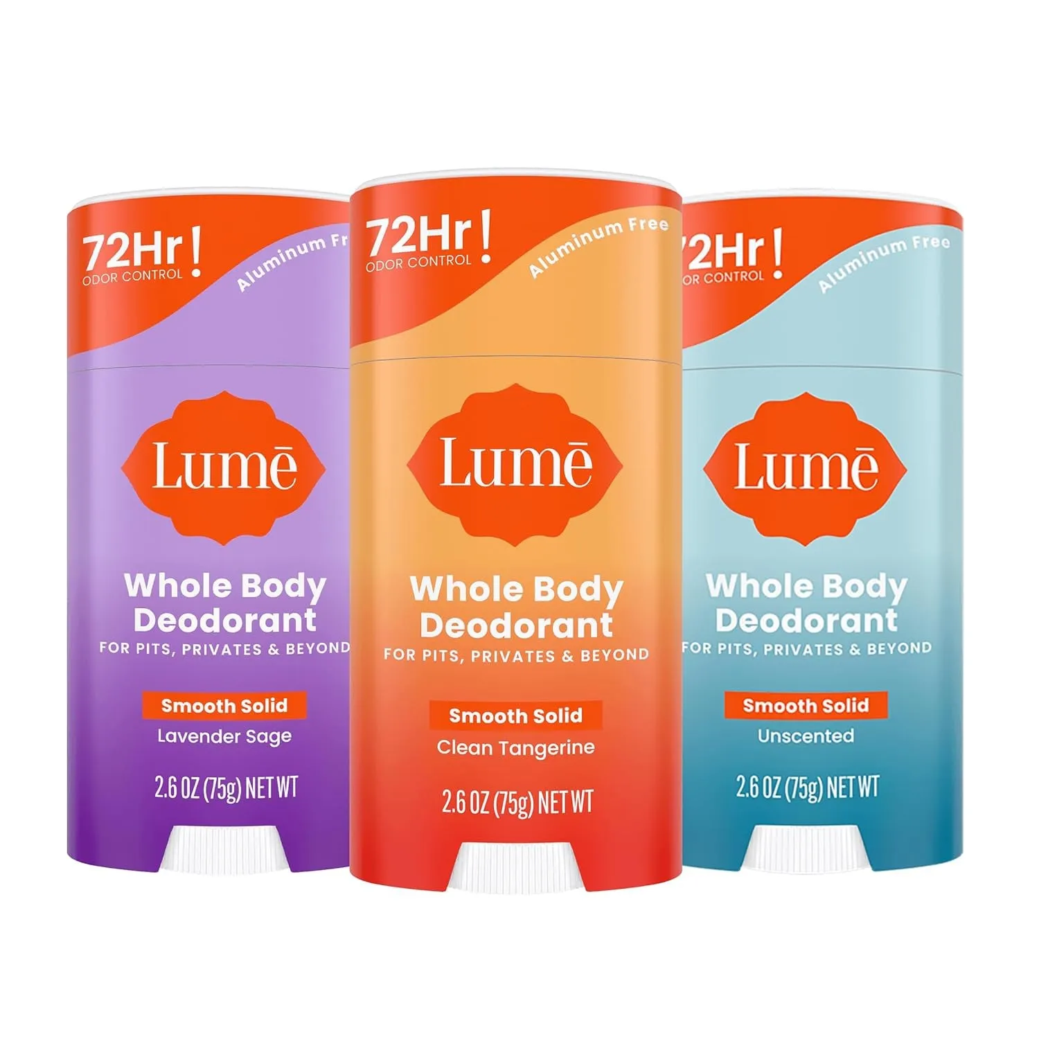 Whole Body Deodorant - Smooth Solid Stick - 72 Hour Odor Control - Aluminum Free, Baking Soda Free and Skin Safe - 2.6 Ounce (Pack of 2) (Soft Powder)