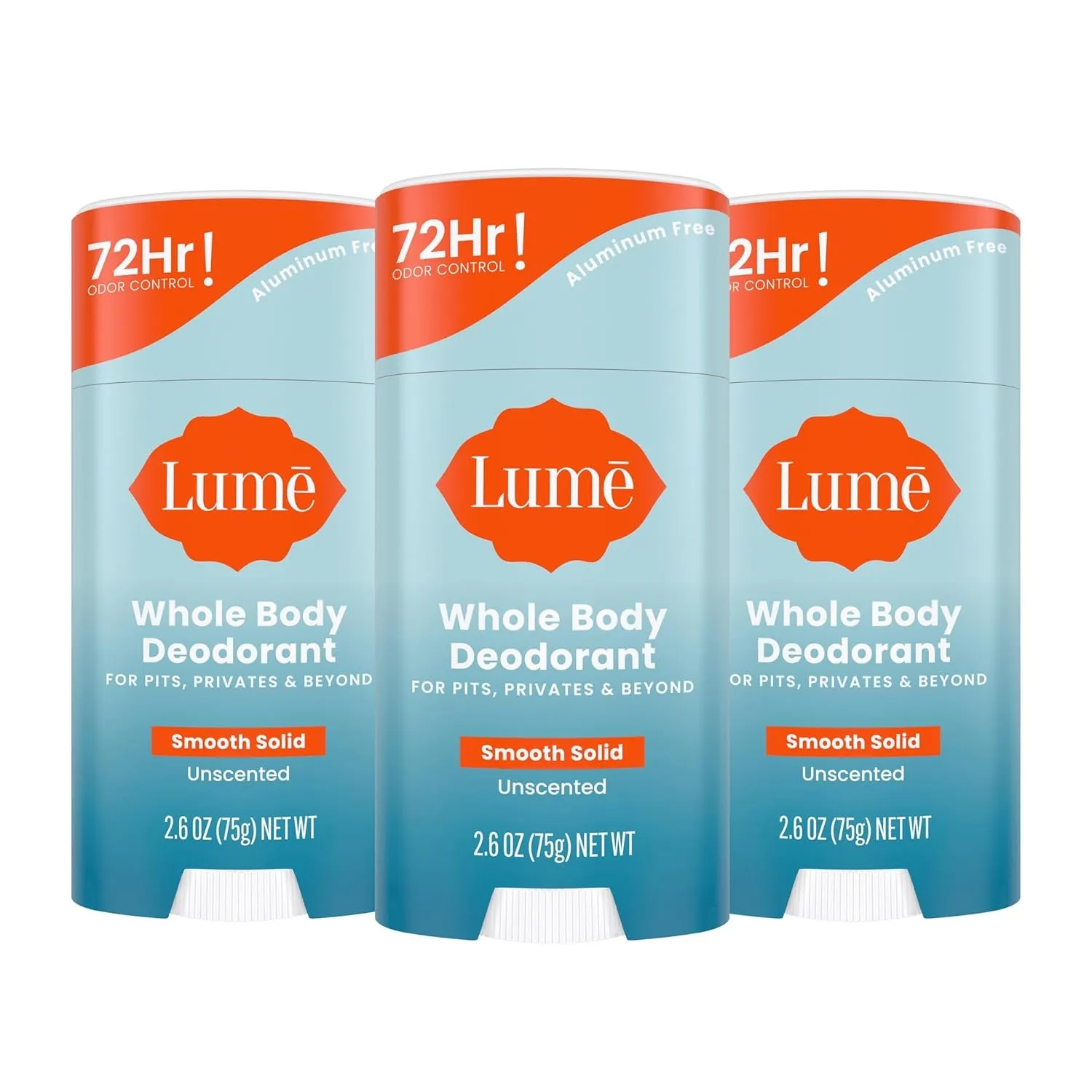 Whole Body Deodorant - Smooth Solid Stick - 72 Hour Odor Control - Aluminum Free, Baking Soda Free and Skin Safe - 2.6 Ounce (Pack of 2) (Soft Powder)