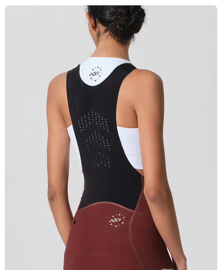 WOMENS BIB SHORTS NUOVA LUNA BRICK RED