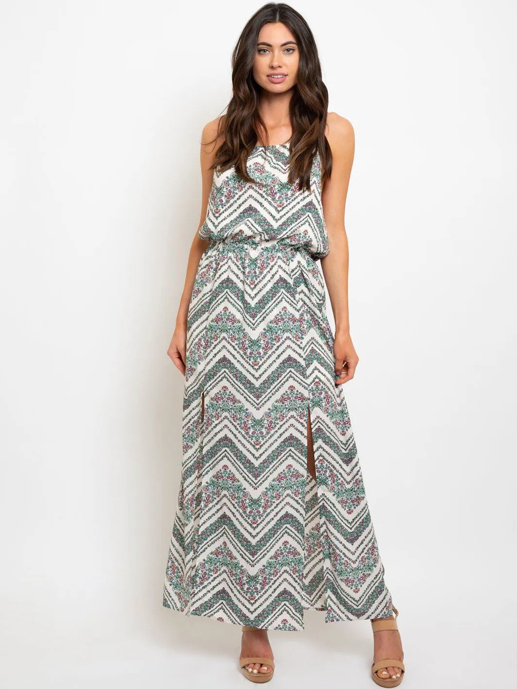 WOMEN'S TRIBAL PRINT MAXI DRESS