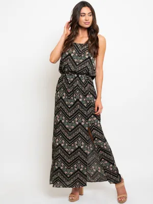 WOMEN'S TRIBAL PRINT MAXI DRESS
