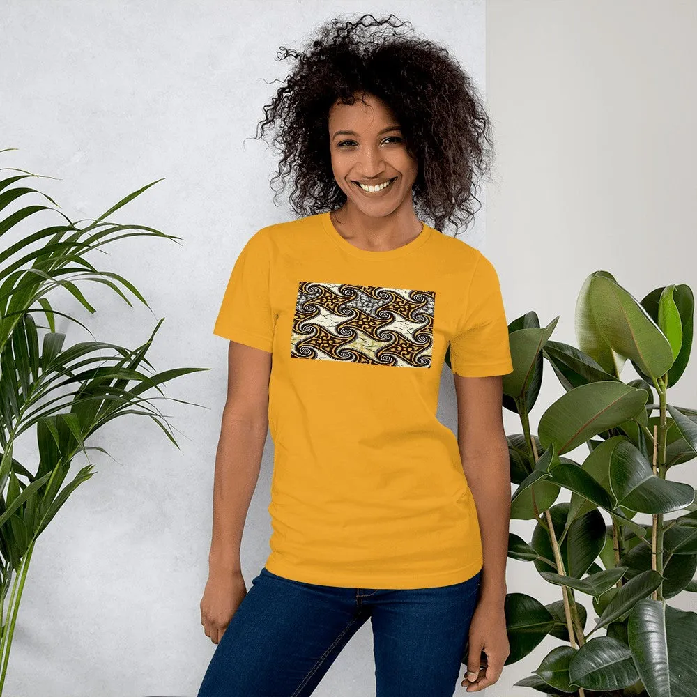 Yellow African Print Color Short-Sleeve Unisex T-Shirt