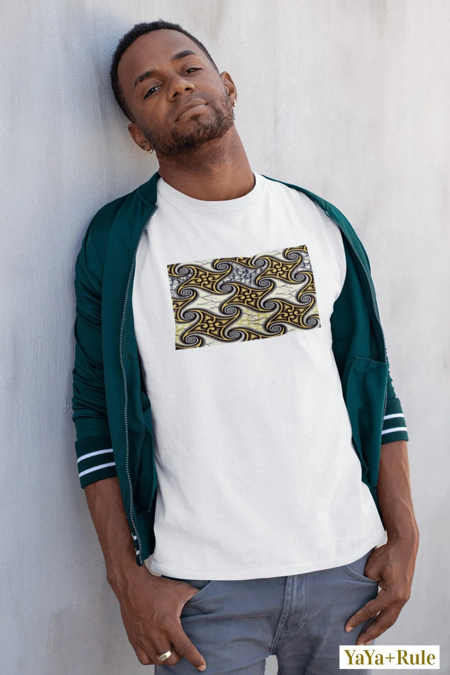 Yellow African Print Color Short-Sleeve Unisex T-Shirt