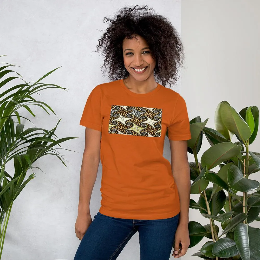 Yellow African Print Color Short-Sleeve Unisex T-Shirt